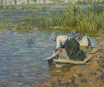 Washerwomen on the Loing / Washing Clothes by Helen Galloway McNicoll sold for $301,250