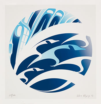 North West Coast Motif (Formline Water Scene) by Alano Edzerza vendu pour $281