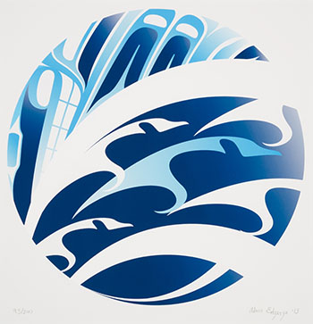 North West Coast Motif (Formline Water Scene) by Alano Edzerza vendu pour $125