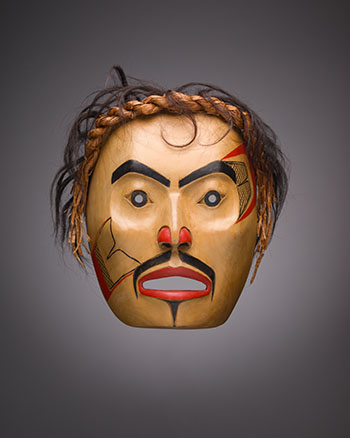 Haida Male Portrait Mask by Freda Diesing vendu pour $22,500