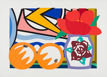 Still Life with Lichtenstein and Two Oranges by Tom Wesselmann vendu pour $18,750