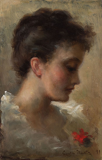 Portrait of a Young Girl by Laura Adelaine Muntz Lyall vendu pour $4,375