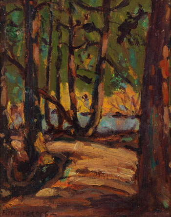 Forest Interior by Frederick Nicholas Loveroff sold for $7,080