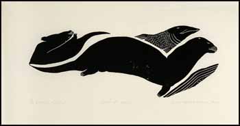 Otter and Fish by Tukalak Kanayuk sold for $117