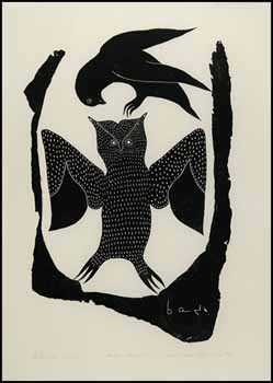 Owl and Hawk by Tukalak Kanayuk sold for $351