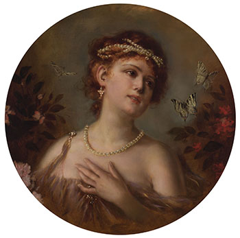 Portrait of a Lady by Theodor Recknagel vendu pour $625