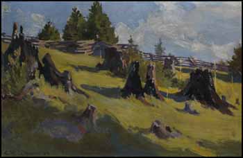 Field with Stumps by Charles William Jefferys vendu pour $1,170