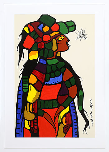 Artist's Daughter Lisa's fascination of the sand fly (#00117) by Studio of Norval Morrisseau vendu pour $16,250