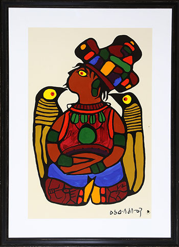 Young Shaman and Loons by Studio of Norval Morrisseau vendu pour $15,000