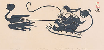 In the Night Sky (0136) by Mary Pitseolak sold for $1,500