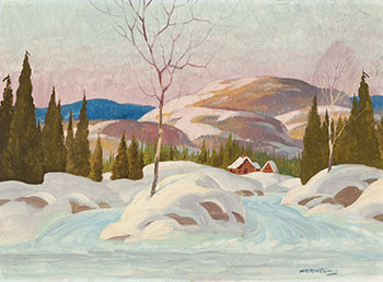 Winter Scene with Cabin by Graham Noble Norwell