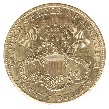 Gold $20 Double Eagle “Liberty Head”, 1900 S - San Francisco Mint by  USA