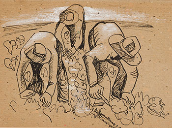 Harvesters in the Field by Fritz Brandtner
