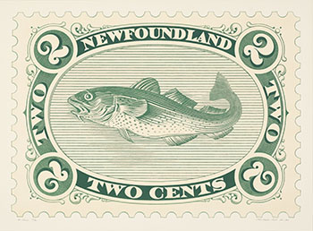 The Stamp (2¢ Cod Fish) par Christopher Pratt