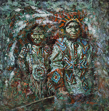Deux enfants du chef Walking Sky by Lyonel Laurenceau