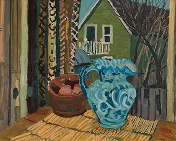 Still Life in Window with Blue Jug by Maxwell Bennett Bates