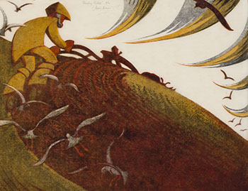 Ploughing Pasture by Sybil Andrews