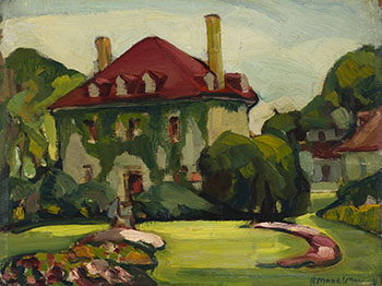 House / Bathers (verso) by Henrietta Mabel May