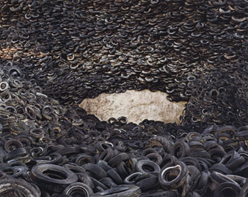 Oxford Tire Pile No. 4, Westley, California, 1999 by Edward Burtynsky