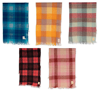 Five HBC Mohair Throws by Hudson's Bay Company 