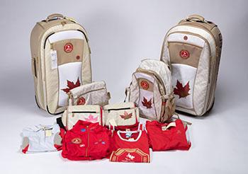 Official 2008 HBC Paralympic Team luggage, Athlete Kit, and Athlete Replica Gear (14 items) by Hudson's Bay Company 