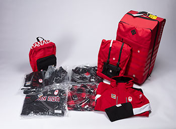 PyeongChang 2018 Olympic and Paralympic Suitcase and Athlete Kit Samples (18 items) by Hudson's Bay Company 