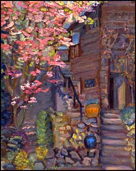 Untitled - Houses and Blossoms par Edith Beatrice Catharine Lennie