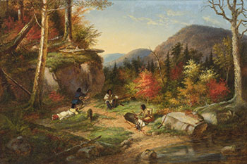 Indian Hunters Camping by Cornelius David Krieghoff