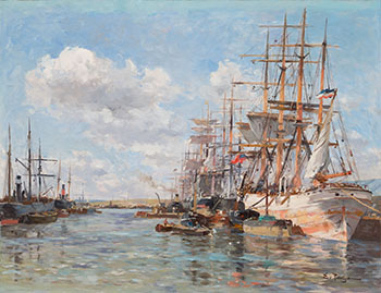 Le Port de la Rochelle by Edmond Marie Petitjean