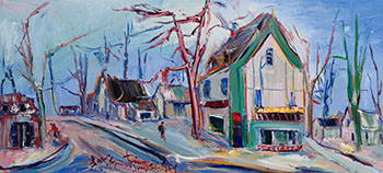 Street in Laurentians by Samuel Borenstein