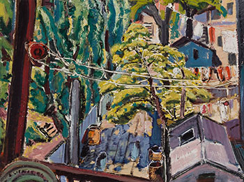Back Yards, Montreal by Arthur Lismer
