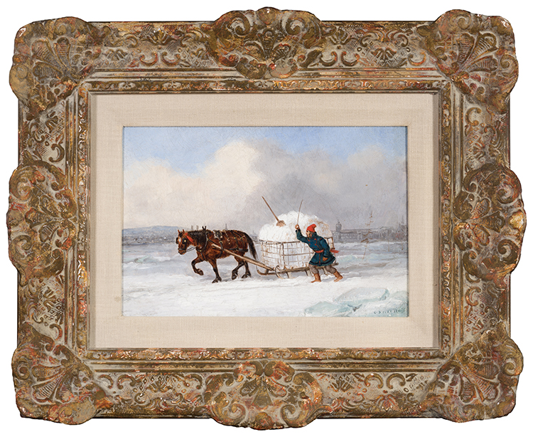 Carting Snow, Montreal par Cornelius David Krieghoff