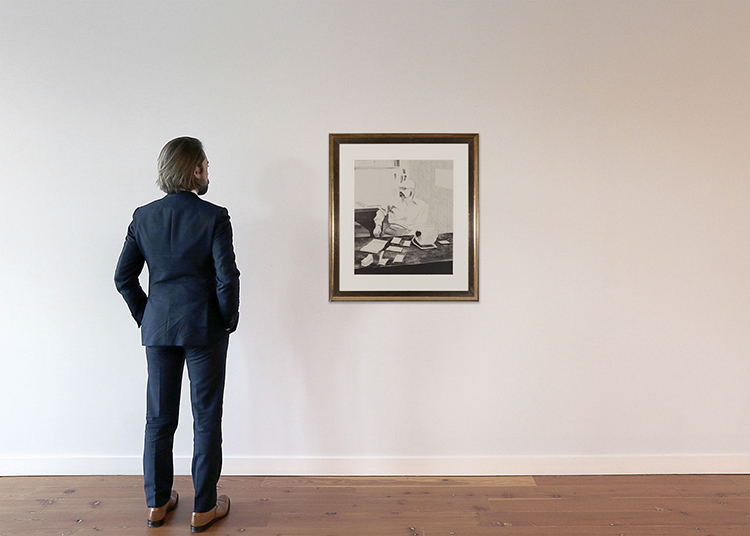 Sidney in his Office by David Hockney