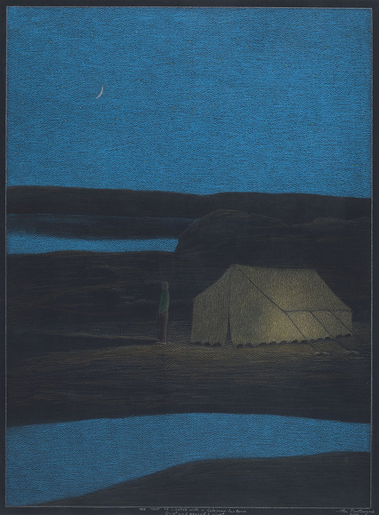 The Tent is Lighted with a Coleman Lantern (Quiet and Peaceful Night) by Itee Pootoogook