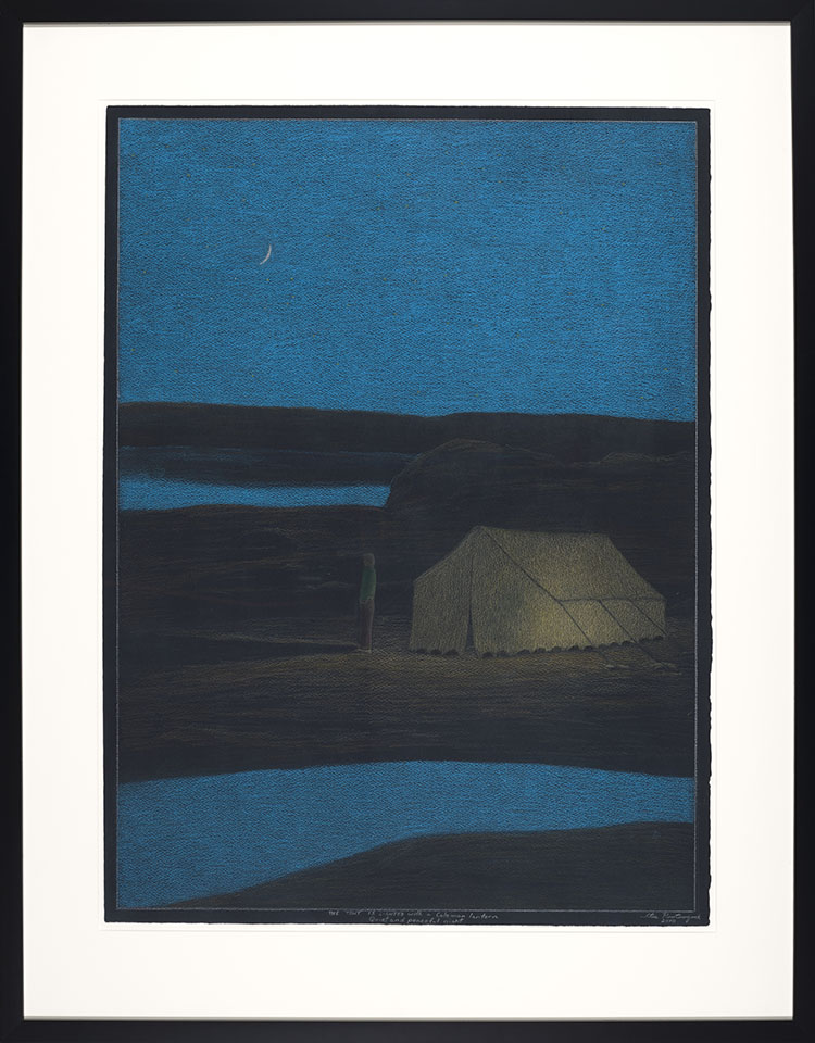The Tent is Lighted with a Coleman Lantern (Quiet and Peaceful Night) by Itee Pootoogook