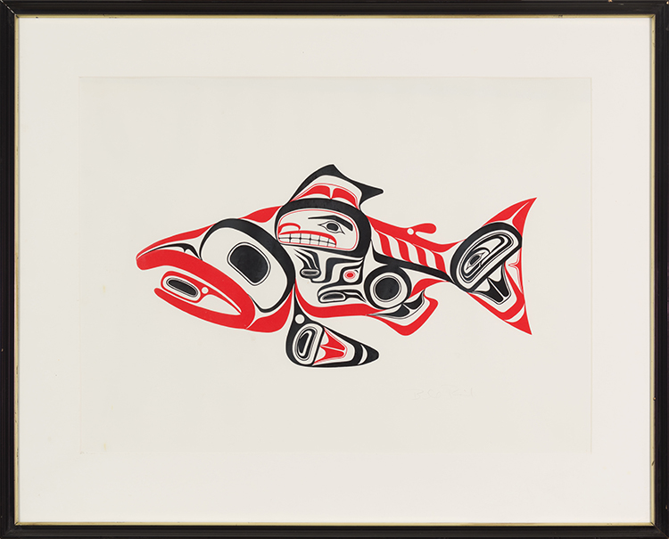 Haida Dog Salmon - Skaagi par William Ronald (Bill) Reid
