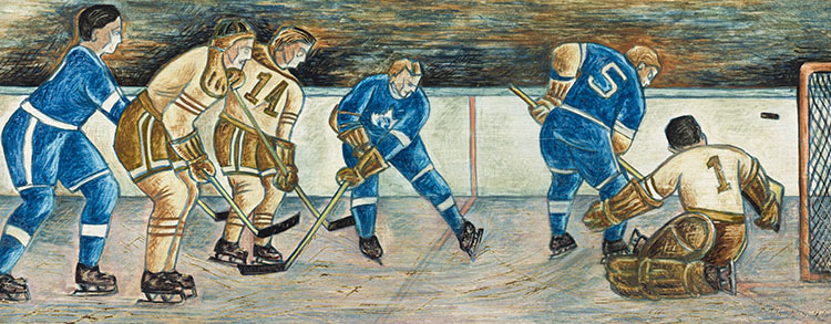 Boston Bruins vs. Toronto Maple Leafs by Ernest Caven Atkins