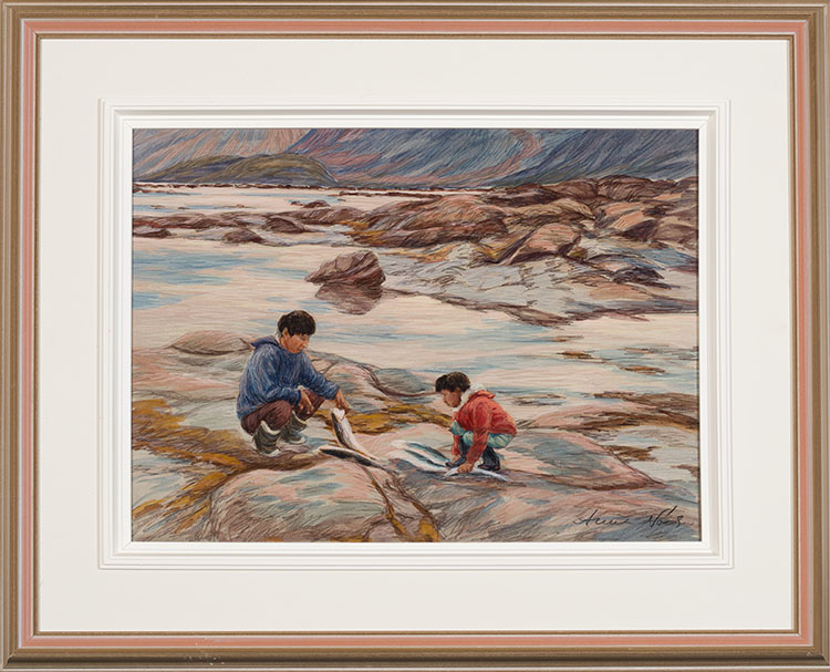 Kamea and his Son with Arctic Char by Anna T. Noeh