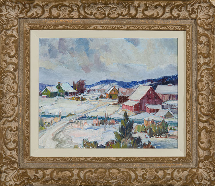 Winter Farm Landscape by Hal Ross Perrigard