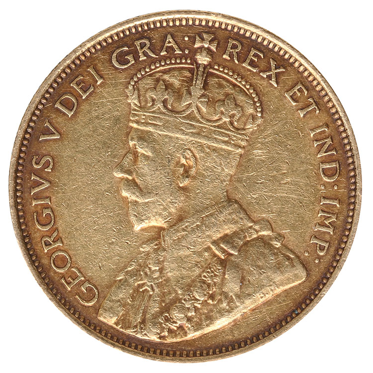 George V Gold Five Dollars 1912 par  Canada