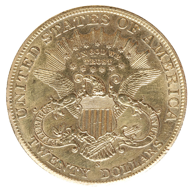 Gold $20 Double Eagle “Liberty Head”, 1900 S - San Francisco Mint by  USA