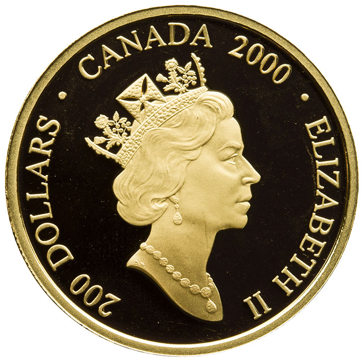 Elizabeth II Gold Proof 200 Dollars 2000, “Mother and Child” by  Canada