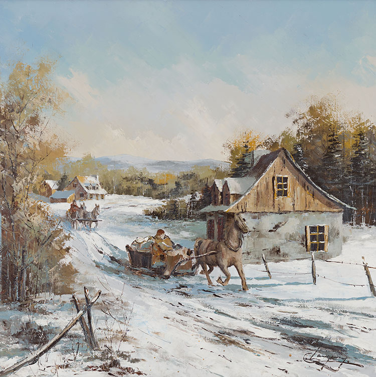 Winter Scene by Claude Langevin