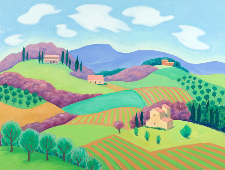 A Valley Near Sarteano par Doris Jean McCarthy