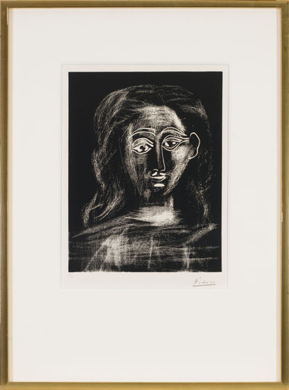 Jacqueline aux cheveux flous, en buste (B. 1091) par Pablo Picasso