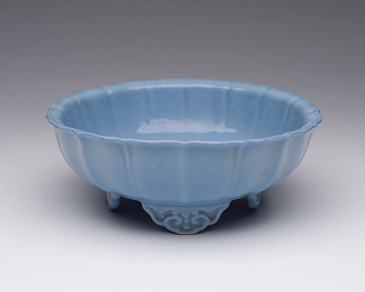 A Chinese Lavender Blue Glazed Footed Narcissus Planter, Yonghzheng Mark, 19th Century by  Chinese Art