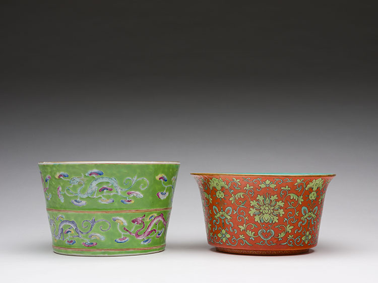 	Two Chinese Famille Rose Storage Vessels, Daoguang Mark, 19th Century by  Chinese Art