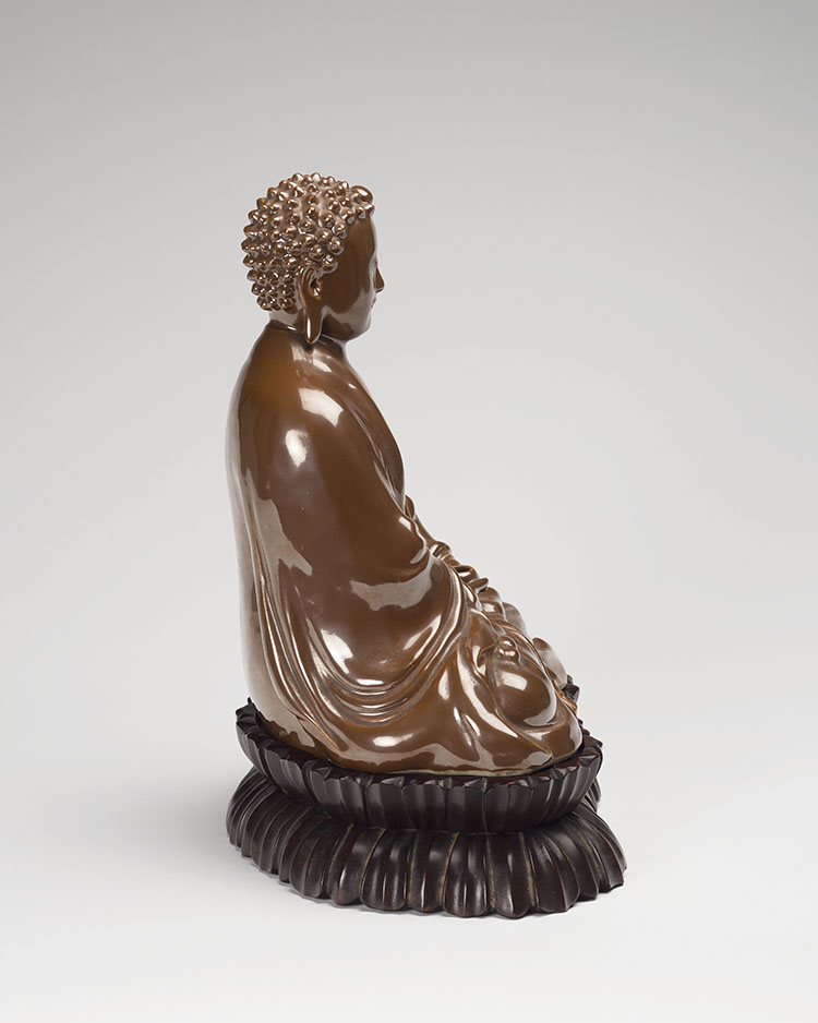 An Unusual Café-au-Lait Porcelain Seated Figure of the Medicine Buddha, Republican Period, Early 20th Century by  Chinese Art