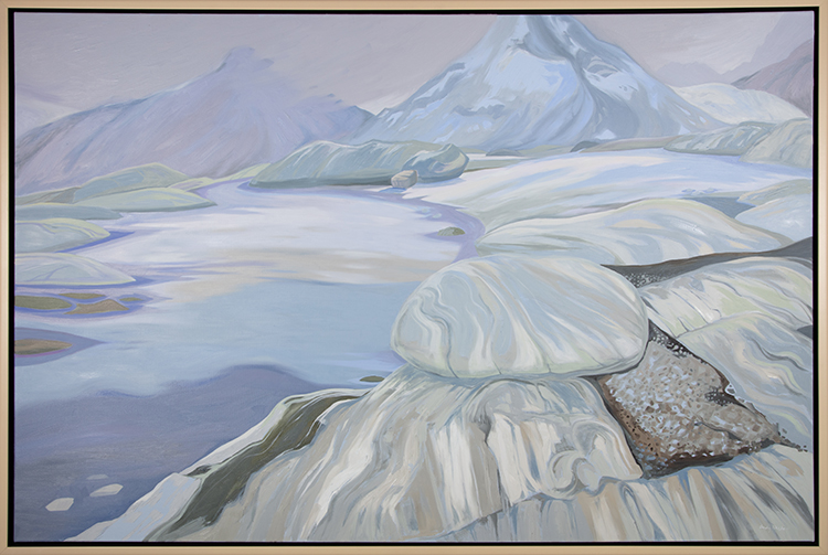 Glacial Pool, Bobbie Burns CMH Heli Painting (230820) par Wendy Wacko