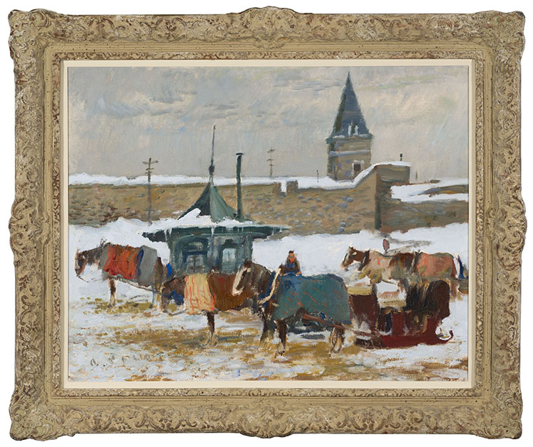 The Cab Stand, St. Louis Gate, Quebec by Robert Wakeham Pilot